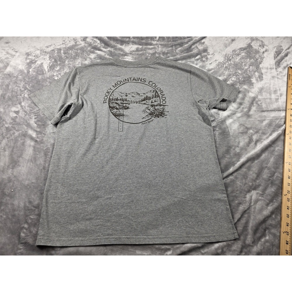 NWT Alpine Design T Shirt/Short Sleeve/ Gray/Men's Large/Rocky Mountain/Colorado